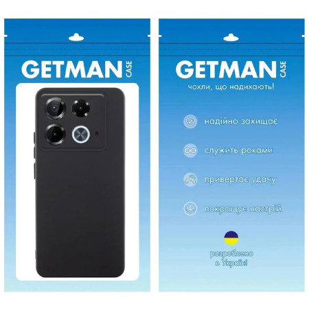 Чехол-силикон GETMAN Liquid Silk Full Camera для Infinix Note 40 4G / Infinix Note 40 Pro,Черный