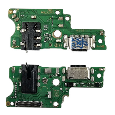 Шлейф для Infinix Note 30 Pro, конектора зарядки, мікрофона, з компонентами High Copy