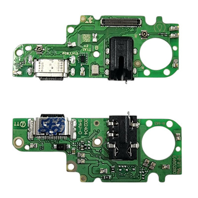 Шлейф для Infinix Note 30 VIP, конектора зарядки, мікрофона, з компонентами High Copy