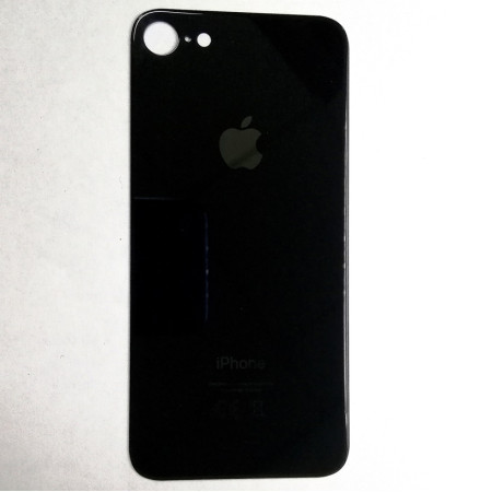 Задняя панель корпуса для iPhone 8, черная (Big Hole) (Класс B)