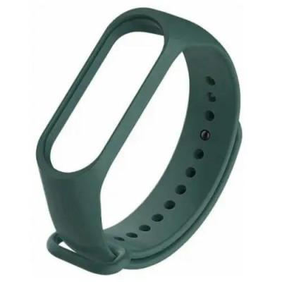 Ремінець для Xiaomi Mi Band 5/6/7 Silicone Dark Green