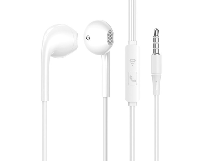Навушники 3,5 Aspor A219 EarPods з мікрофоном. Білий