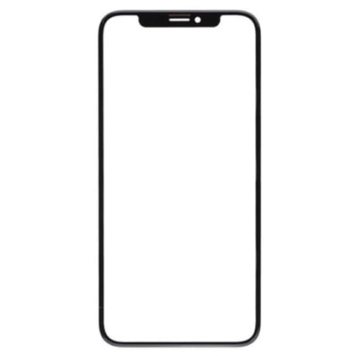 Скло фронтальне з OCA-пленкой iPhone XS Max, чорне, оригінал, Mitsubishi