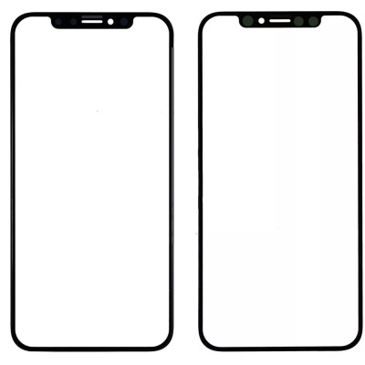 Скло фронтальне з OCA-пленкой iPhone X / XS, чорне, оригінал, Mitsubishi