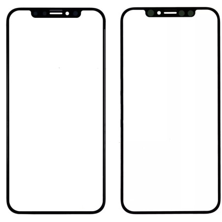 Стекло фронтальное с OCA-пленкой iPhone X / XS, черное, оригинал, Mitsubishi