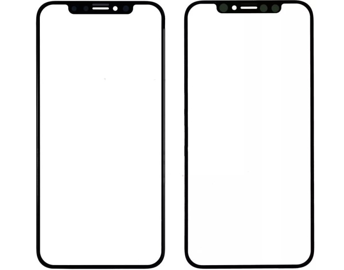Стекло фронтальное с OCA-пленкой iPhone X /XS, черное, оригинал Mitsubishi