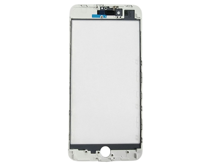 Стекло фронтальное c OCA-пленкой iPhone 8 Plus, белое с рамкой, оригинал Mitsubishi