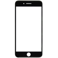 Скло фронтальне c OCA-пленкой iPhone 8 Plus, чорне з рамкою, оригінал, Mitsubishi