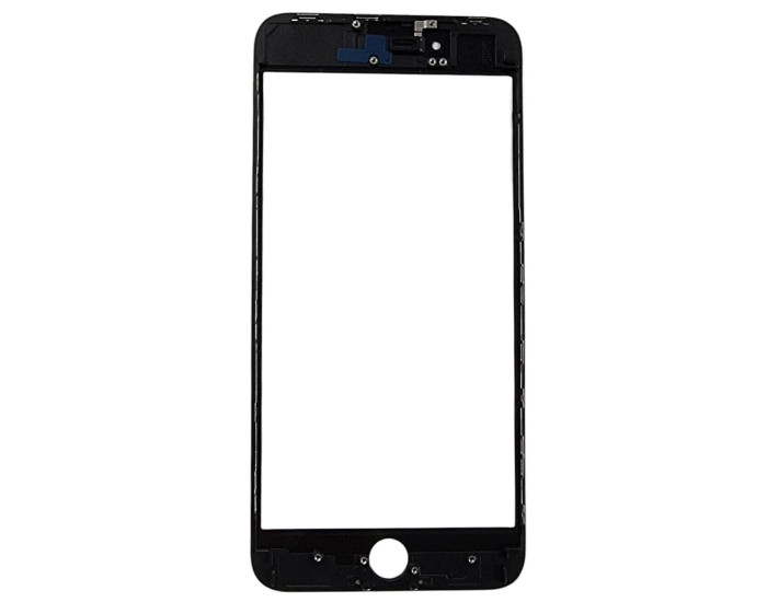 Скло фронтальне c OCA-пленкой iPhone 8 Plus, чорне з рамкою, оригінал Mitsubishi