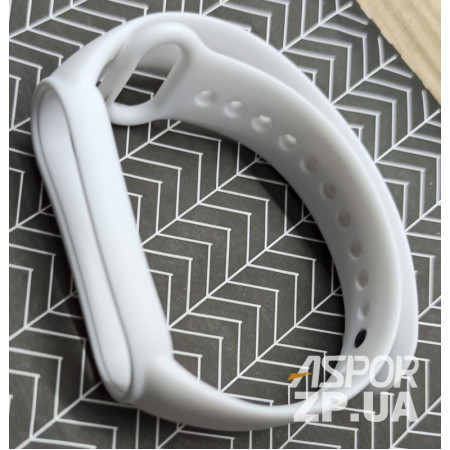 Ремешок для Xiaomi Mi Band 5/6 Silicone White (Класс B)
