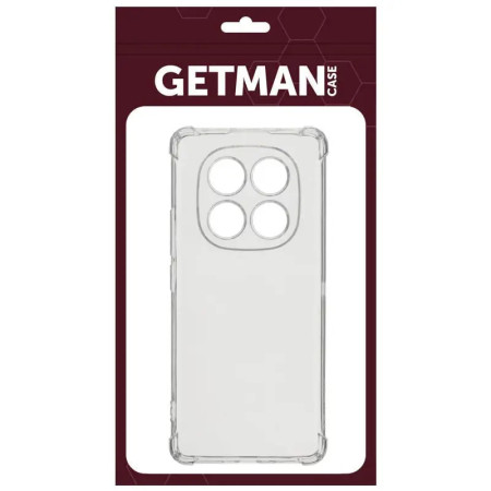 Чехол-силикон Getman Ease logo усиленные углы Redmi Note 14 Pro 4G, Прозрачный