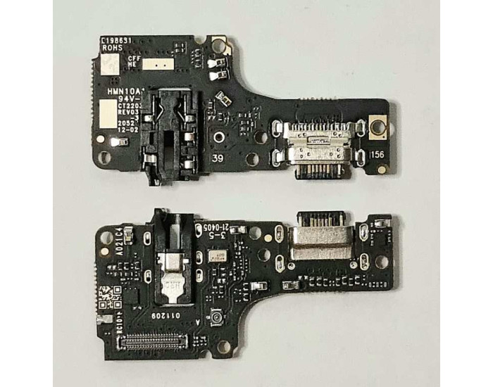 Шлейф для Xiaomi Redmi Note 10S, коннектора зарядки, с микрофоном, с компонентами High Copy