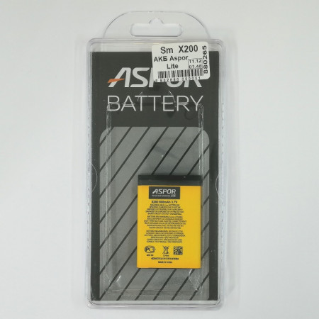 Аккумулятор Aspor Lite Samsung AB-463446BU, C120, C130, C250, D520, D720, E380, E500, E870, X160, X200, 850 mAh