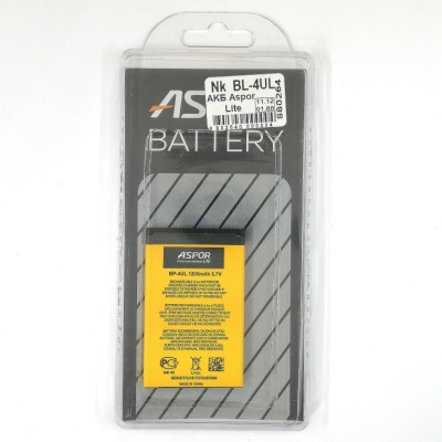 Аккумулятор Aspor Nokia BL-4UL, Asha 225, Asha 230, 1200 mAh
