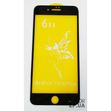 Защитное стекло 6D Premium iPhone 7 Plus/8 Plus (Черное)