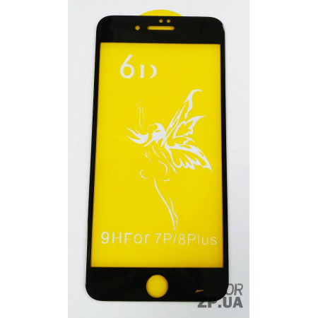 Защитное стекло 6D Premium iPhone 7 Plus/8 Plus (Черное)