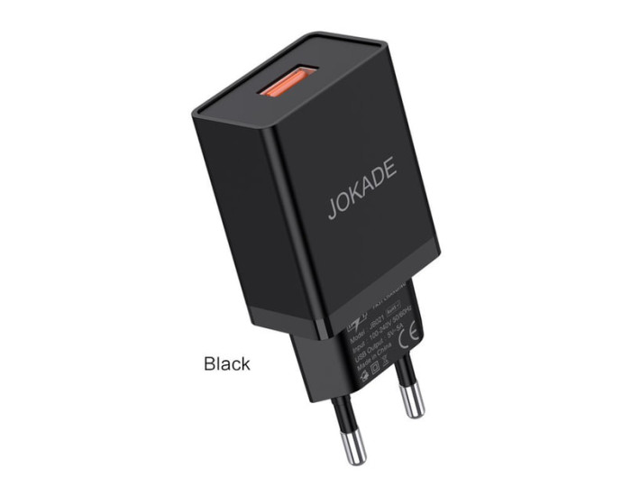 Мережеве зарядний пристрій Jokade JB021 LEISA (5A/USB-A) чорний
