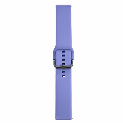 Ремешок для Samsung Watch Silicone 20mm (металлическая застежка) Сиреневый