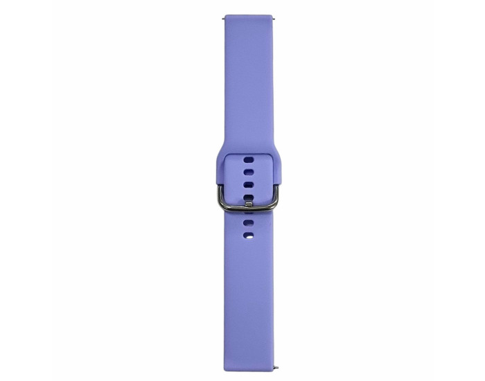 Ремінець для Samsung Watch Silicone 20mm (металева застібка) бузковий