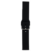 Ремешок для Samsung Watch Silicone  22mm (металлическая застежка) Черный
