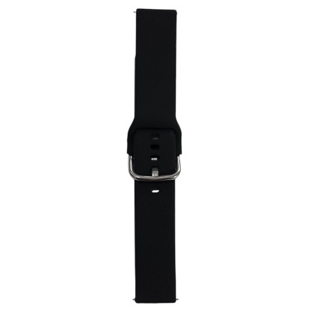 Ремешок для Samsung Watch Silicone  22mm (металлическая застежка) Черный
