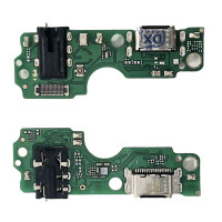 Шлейф для Tecno Spark 10 (KI5q), коннектора зарядки, микрофона, с компонентами, High Copy