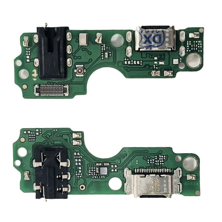 Шлейф для Tecno Spark 10 (KI5q), коннектора зарядки, микрофона, с компонентами, High Copy