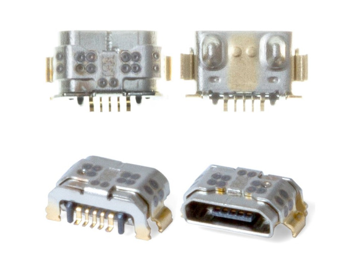 Коннектор зарядки Huawei P9 Lite/Y3 2017/Y5 2017/Y6 2017/Y6 II; Samsung T290/T295, 5 pin, Micro-USB