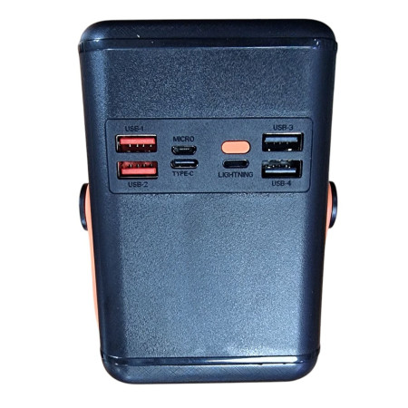 Портативная батарея Big Box 120000mAh (QC+PD) с кабелем (USB/Micro/Lightning/Type-C) черный