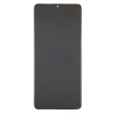 Дисплей з сенсорним екраном (модуль) Samsung A315 A31 2020, чорний з рамкою, з широким обідком, OLED