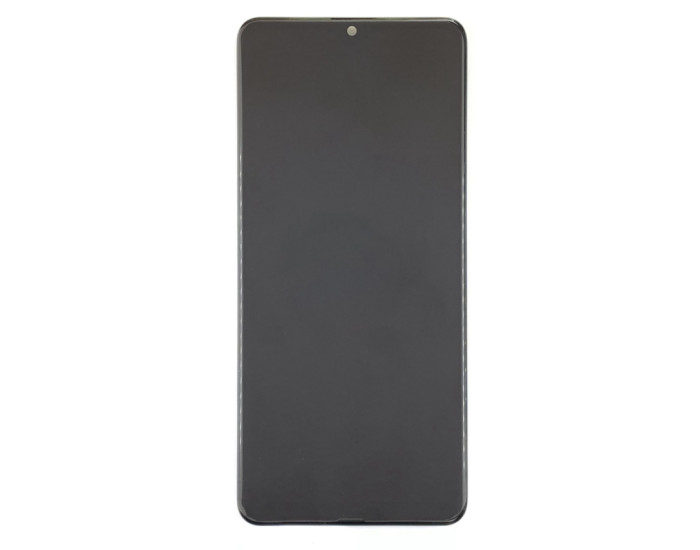 Дисплей з сенсорним екраном (модуль) Samsung A315 A31 2020, чорний з рамкою, з широким обідком, OLED