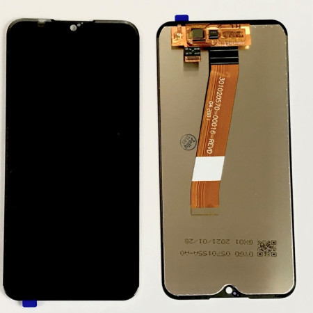 Дисплей с сенсорным экраном (модуль) Samsung A015, A01,черный c узким коннектором