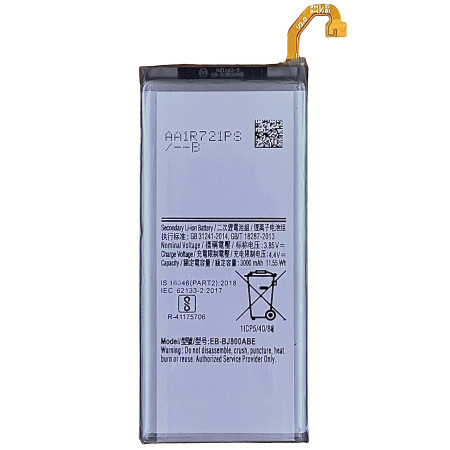 Аккумулятор Samsung EB-BJ800ABE, A600 Dual Galaxy A6(2018), J600 J6 (2018), J800 J8 3000 mAh (Класс B)