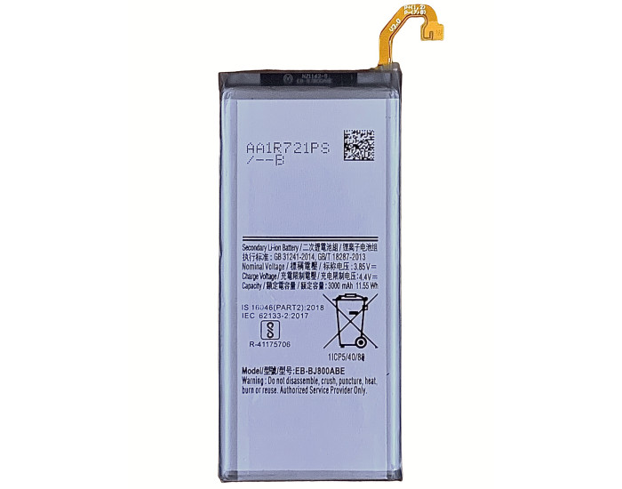 Аккумулятор Samsung EB-BJ800ABE, A600 Dual Galaxy A6 (2018), J600 J6 (2018), J800 J8, 3000 mAh