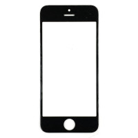 Стекло фронтальное c OCA-пленкой iPhone 5S, черное с рамкой