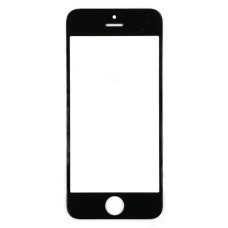 Скло фронтальне c OCA-пленкой iPhone 5S, чорне з рамкою