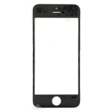 Скло фронтальне c OCA-пленкой iPhone 5S, чорне з рамкою