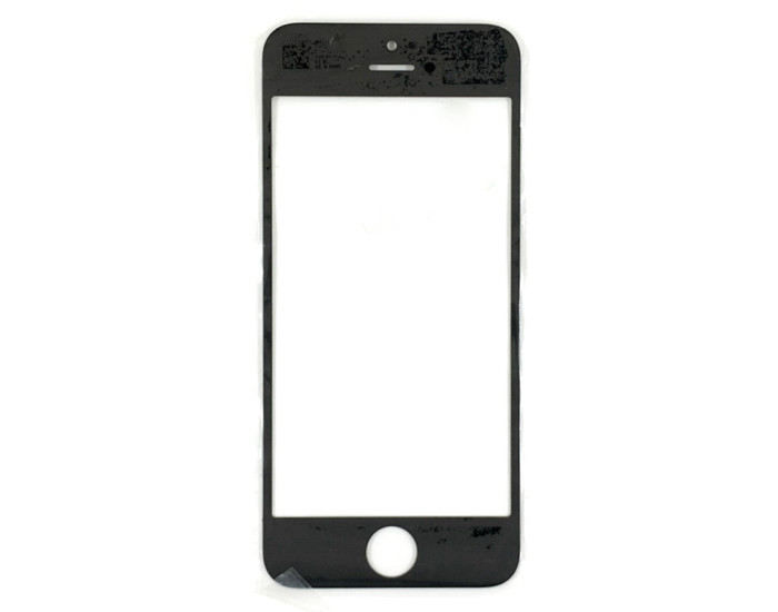 Скло фронтальне c OCA-пленкой iPhone 5S, чорне з рамкою