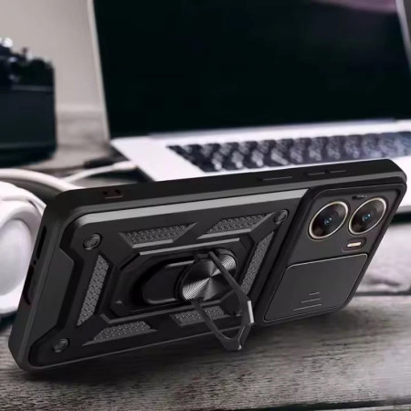 Чехол-силикон Camshield Serge Ring Magnet Xiaomi Poco X7 Pro Черный (Класс А)
