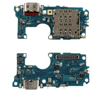 Шлейф для Motorola XT2427-3 Moto G85, коннектора зарядки, микрофона, с компонентами