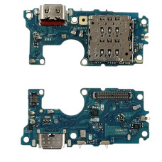 Шлейф для Motorola XT2427-3 Moto G85, коннектора зарядки, микрофона, с компонентами
