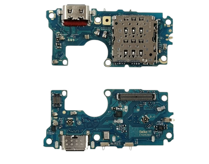 Шлейф для Motorola XT2427-3 Moto G85, конектора зарядки, мікрофона з компонентами