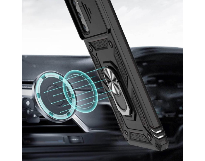 Чохол-Ударостійкий Camshield Serge Ring Samsung Galaxy S20 FE, чорний