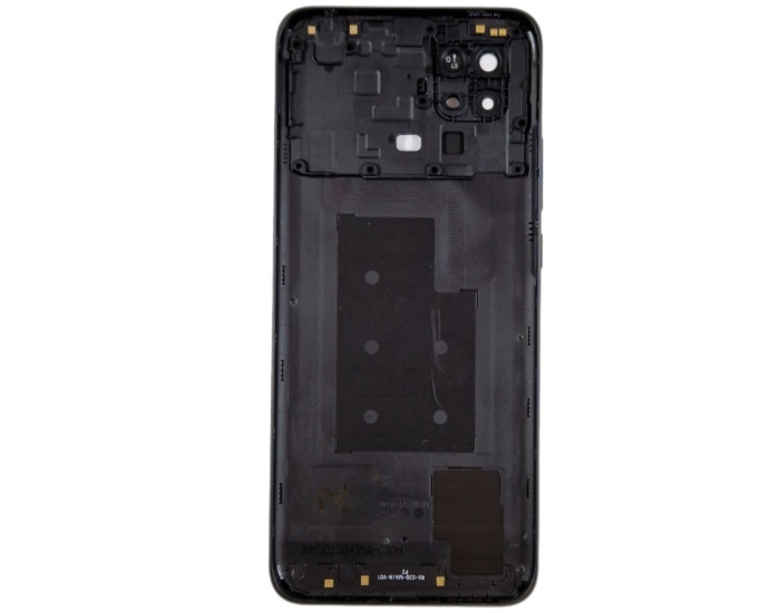 Задняя панель корпуса для Xiaomi Redmi 10C, черная со стеклом камеры 