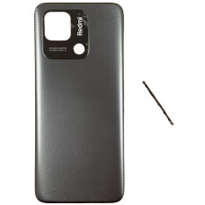 Задняя панель корпуса для Xiaomi Redmi 10C черная (Класс B)
