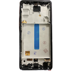 Дисплей з сенсорним екраном (модуль) Samsung A526 A52 5G / A525, чорний з рамкою, з вузьким обідком, OLED