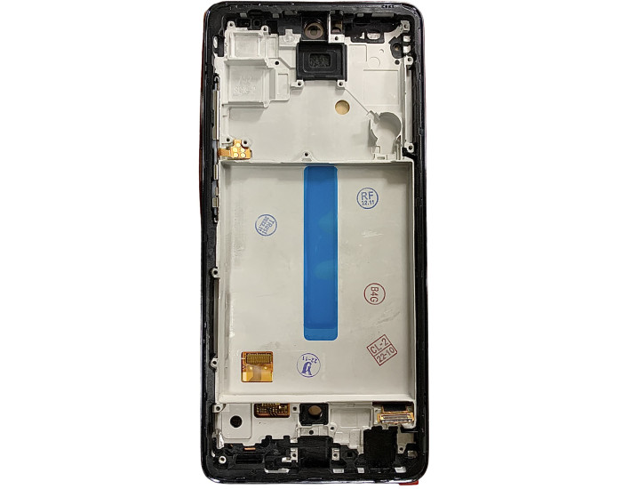 Дисплей з сенсорним екраном (модуль) Samsung A526 A52 5G / A525, чорний з рамкою, з вузьким обідком, OLED