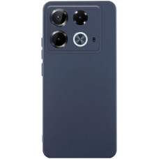 Чехол-силикон GETMAN Liquid Silk Full Camera для Infinix Note 40 Pro 4G темно-синий