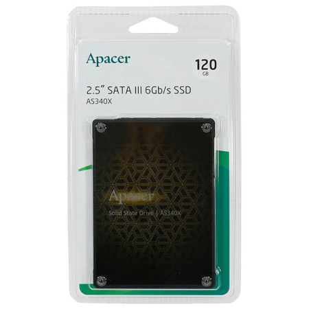 Накопитель SSD диск Apacer AS340X 120GB 2.5" 7mm SATAIII 3D NAND (550/520 MB/sec) (Read/Write)