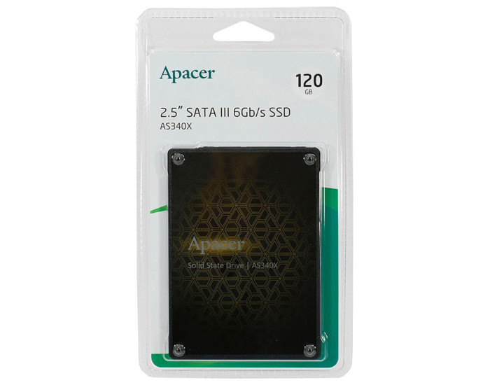 Накопичувач SSD диск Apacer AS340X 120GB 2.5" 7mm SATAIII 3D NAND (550/520 MB/sec) (Read/Write)